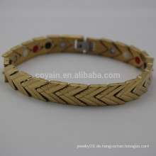 Edelstahl vergoldet Arrow Chain Link Armband